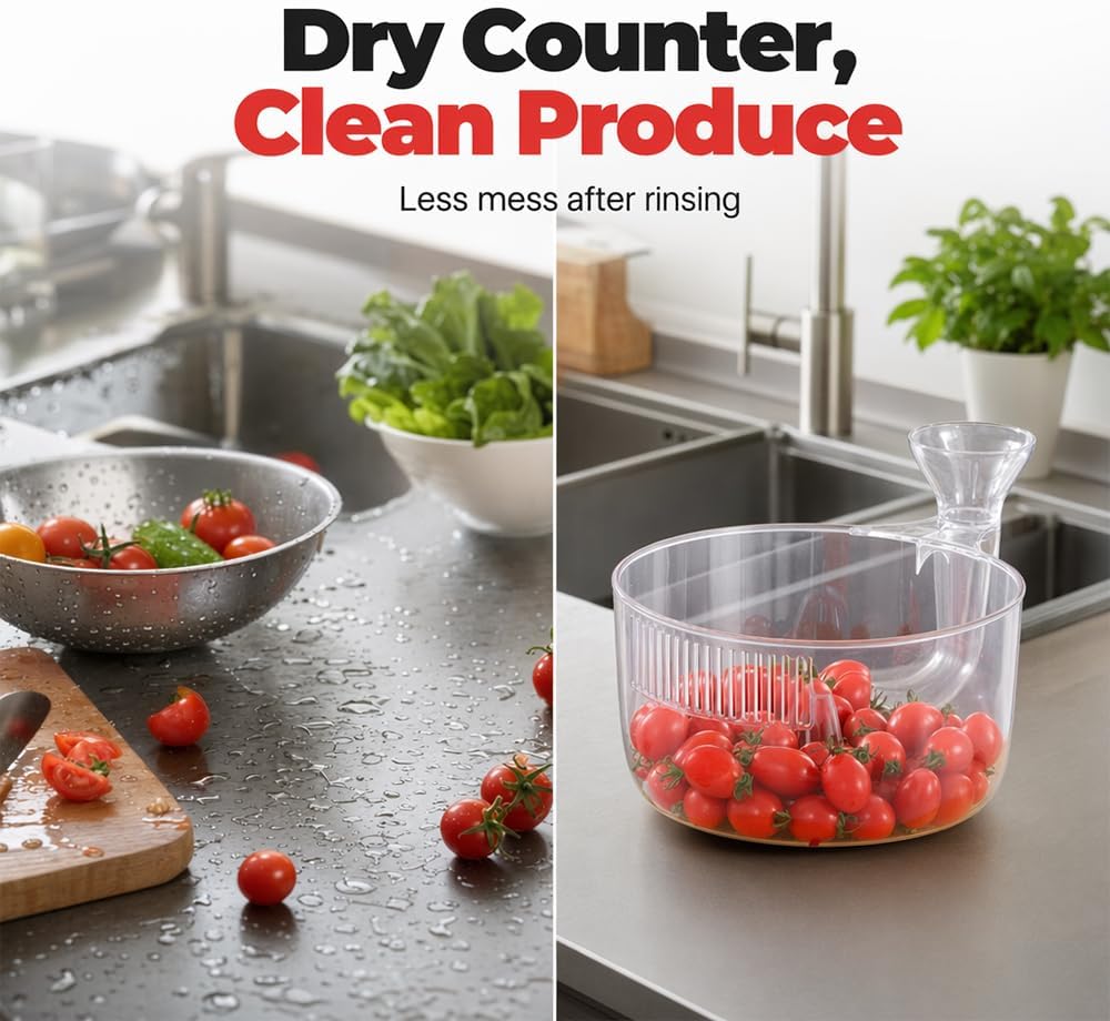 Fruit Automatic Cleaning Drainage Basket, Swirling Berry Washing Bowl, Snail Shaped Fruit Cleaner Bowl, Automatic Fruit Washing And Draining Basket