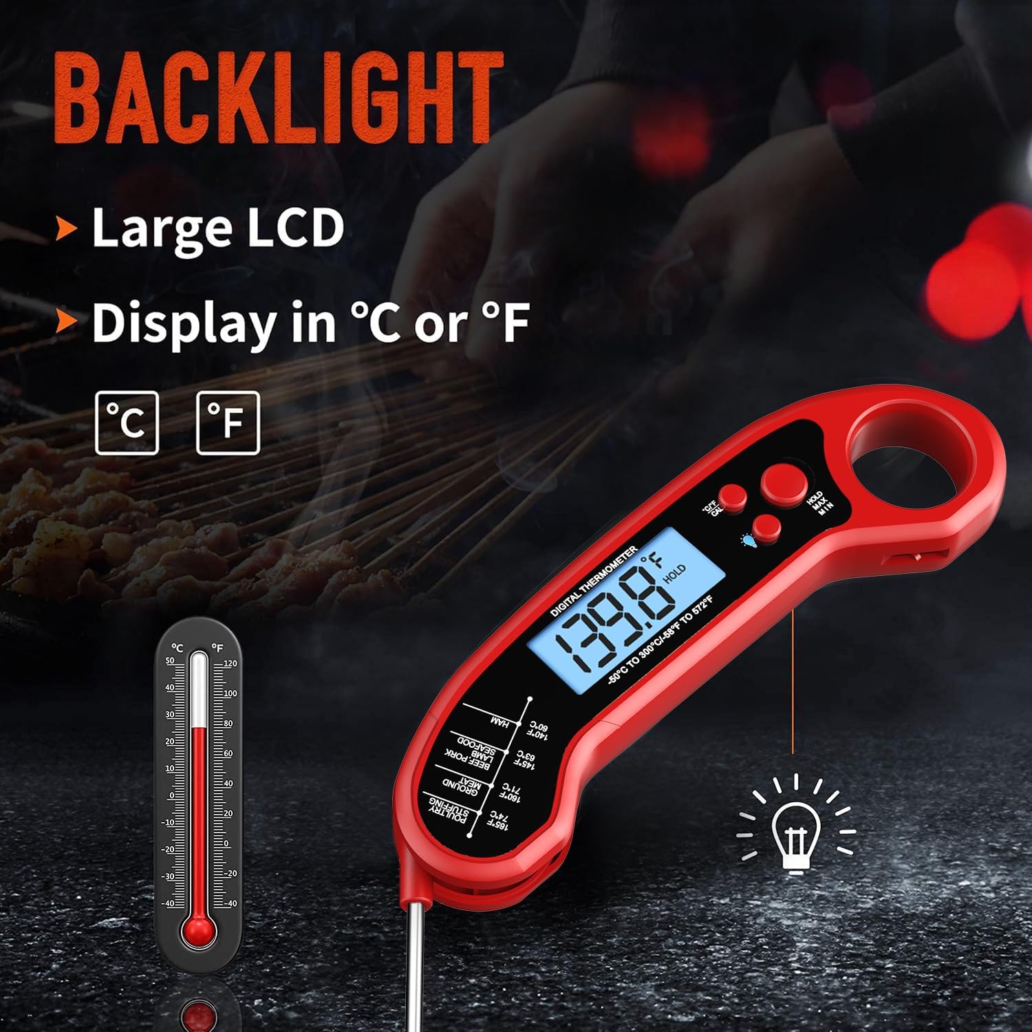 Instant Read Digital Meat Thermometer