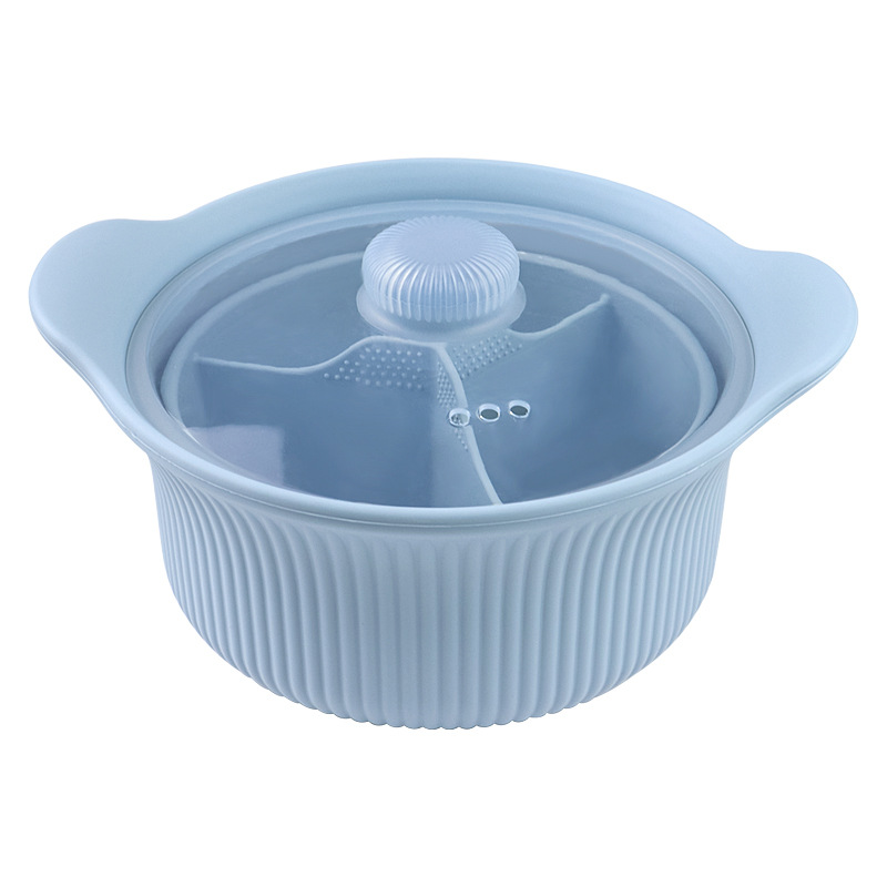 Silicone Steamer/Soup Pot Liner – Microwave & Air Fryer Safe – Includes Lid – For Low-Fat Steaming of Rice and Vegetables