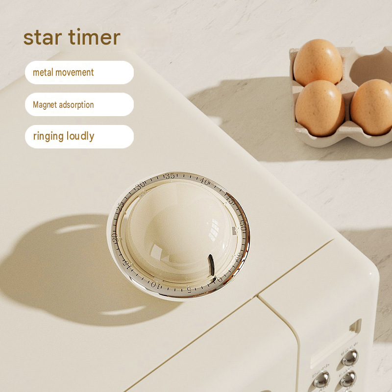 Magnetic Planet-Themed Mechanical Timer – Ideal for Kitchen Cooking, Self-Discipline Study, and Countdown Management