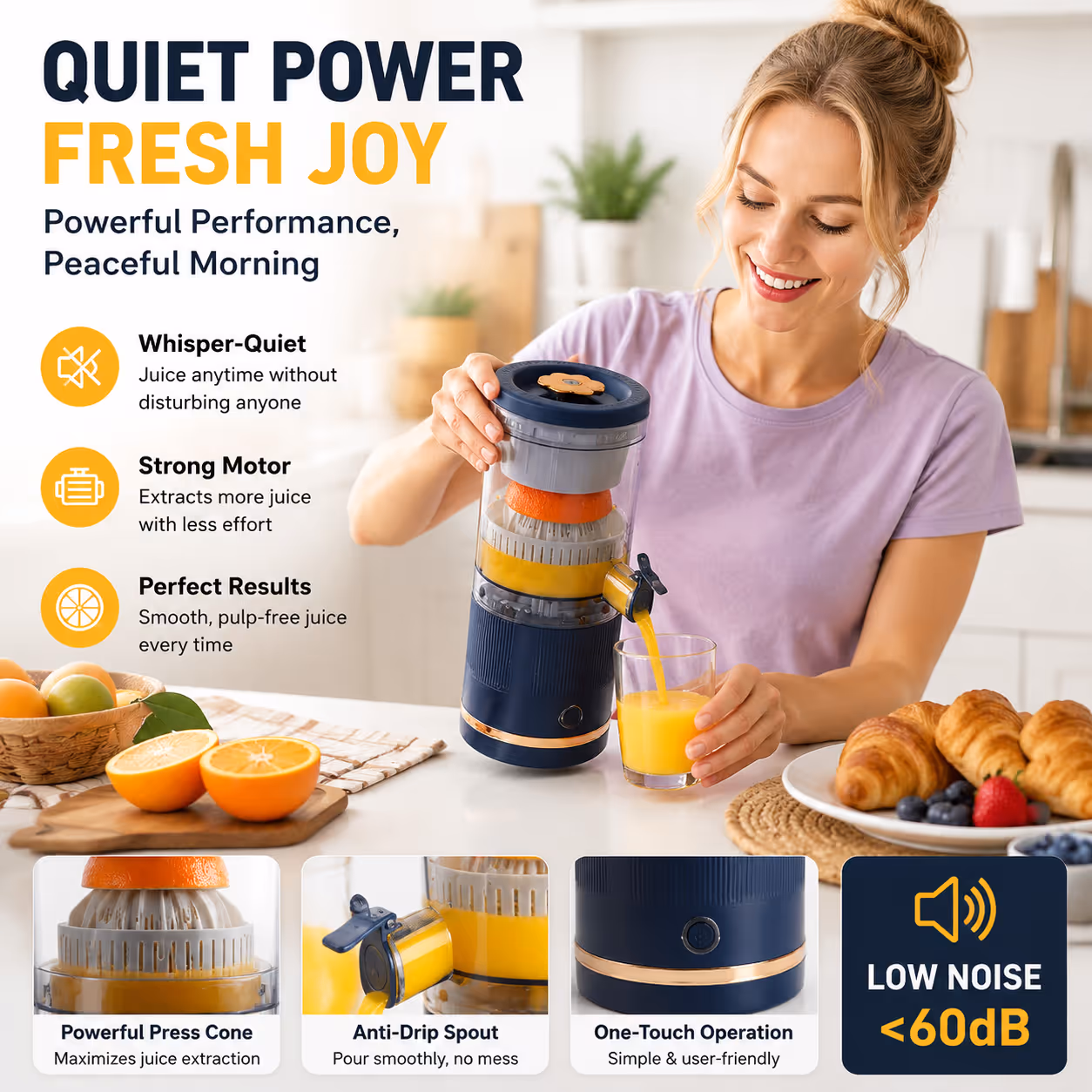 Juicer on kitchen counter