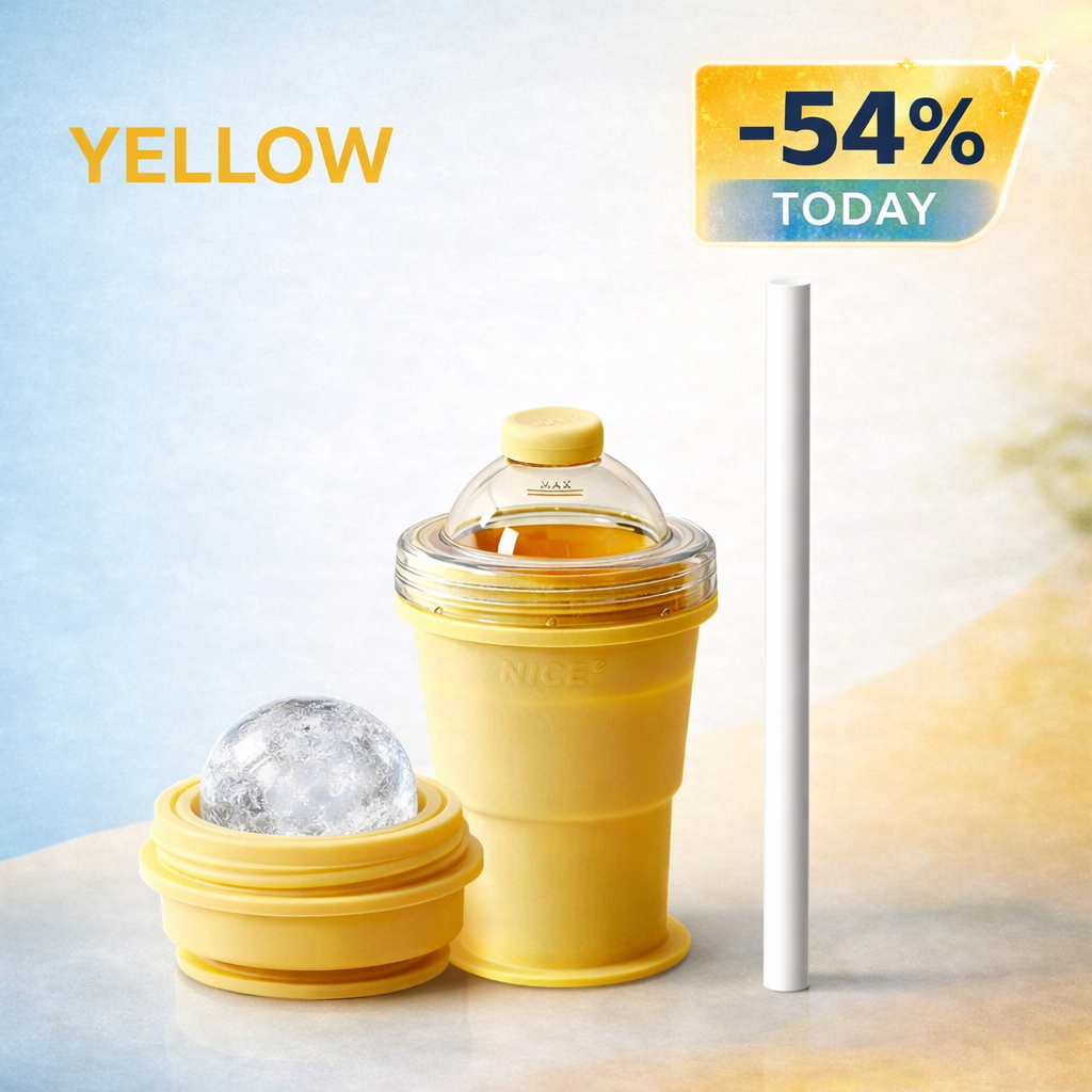 LuvianPros IceFold™ – Foldable Ice Cup with Straw