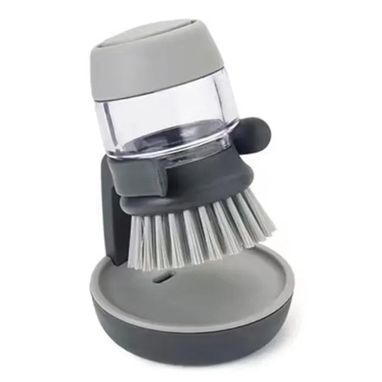 2-in-1 Soap Dispensing Dish Brush with Holder & Drip Tray