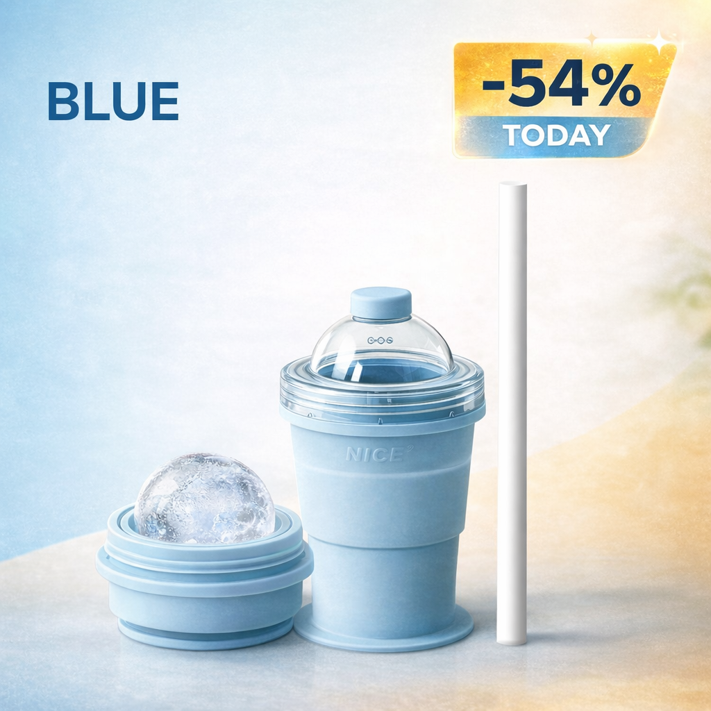 LuvianPros IceFold™ – Foldable Ice Cup with Straw