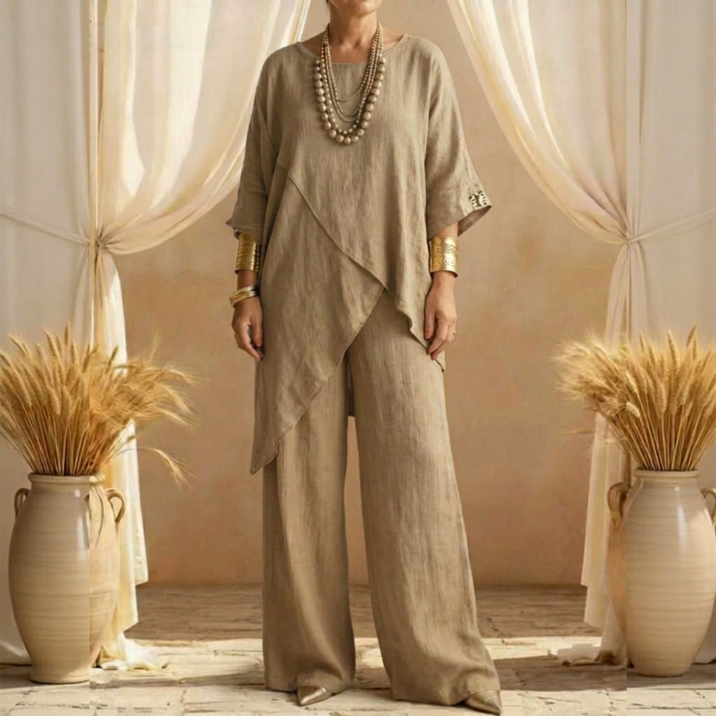 Sofienne™ – Asymmetrical Two Piece Set