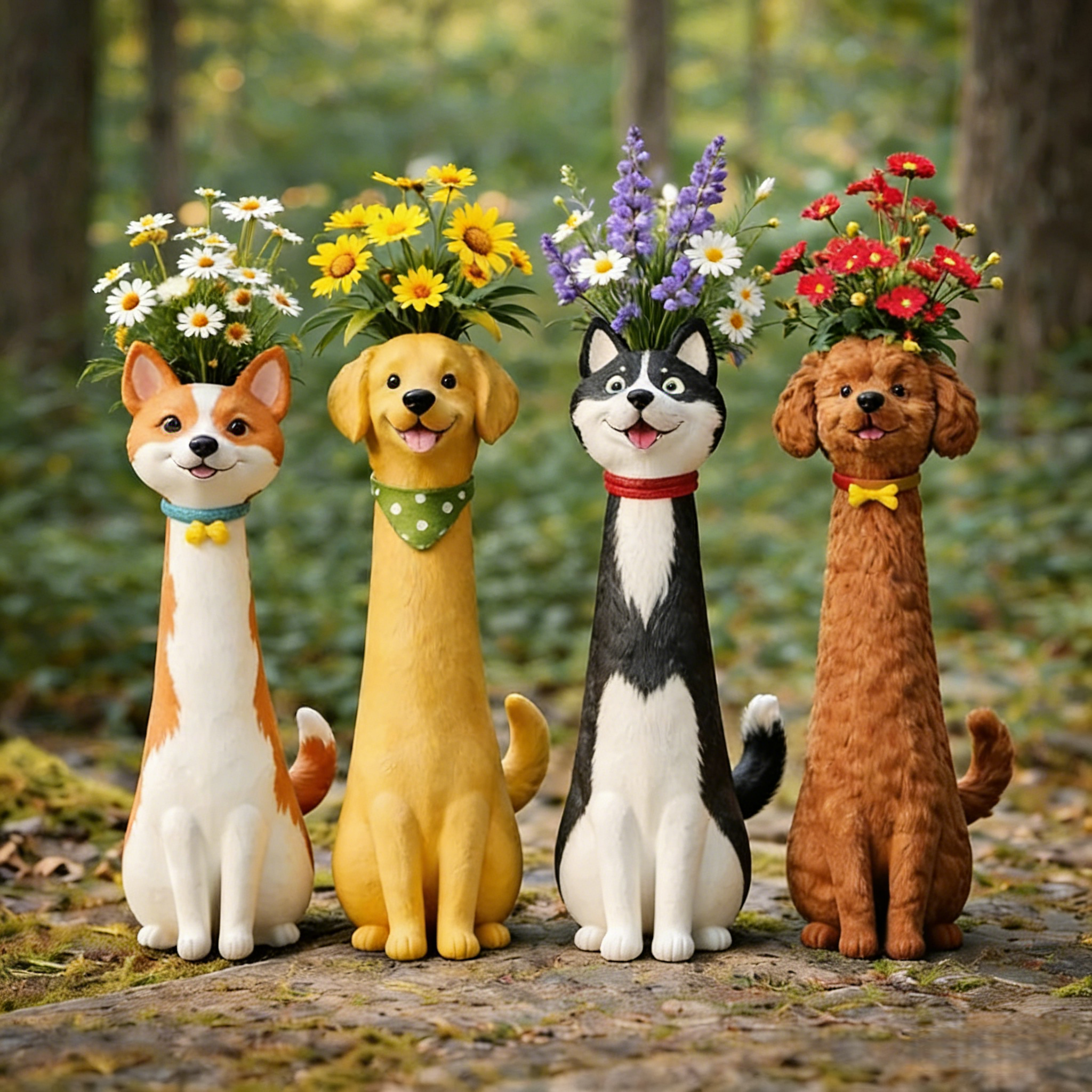 Handmade Cute Dog Vase