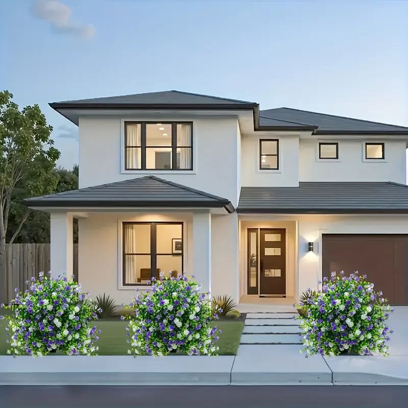 🌼Artificial potted trees with ground stakes