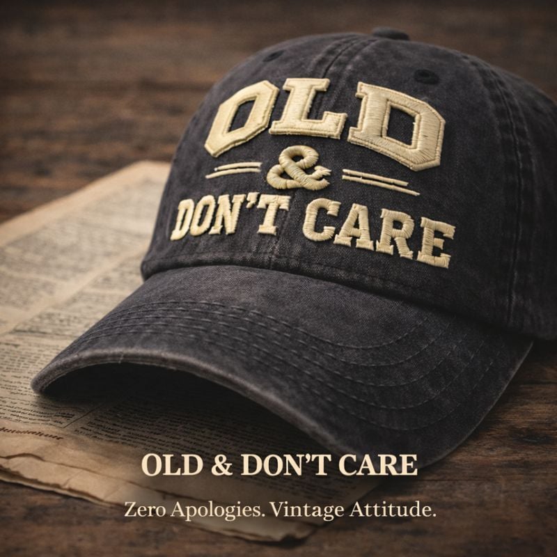 🔥LAST DAY 49% OFF🧢  Distressed “OLD & DON’T CARE” Cap