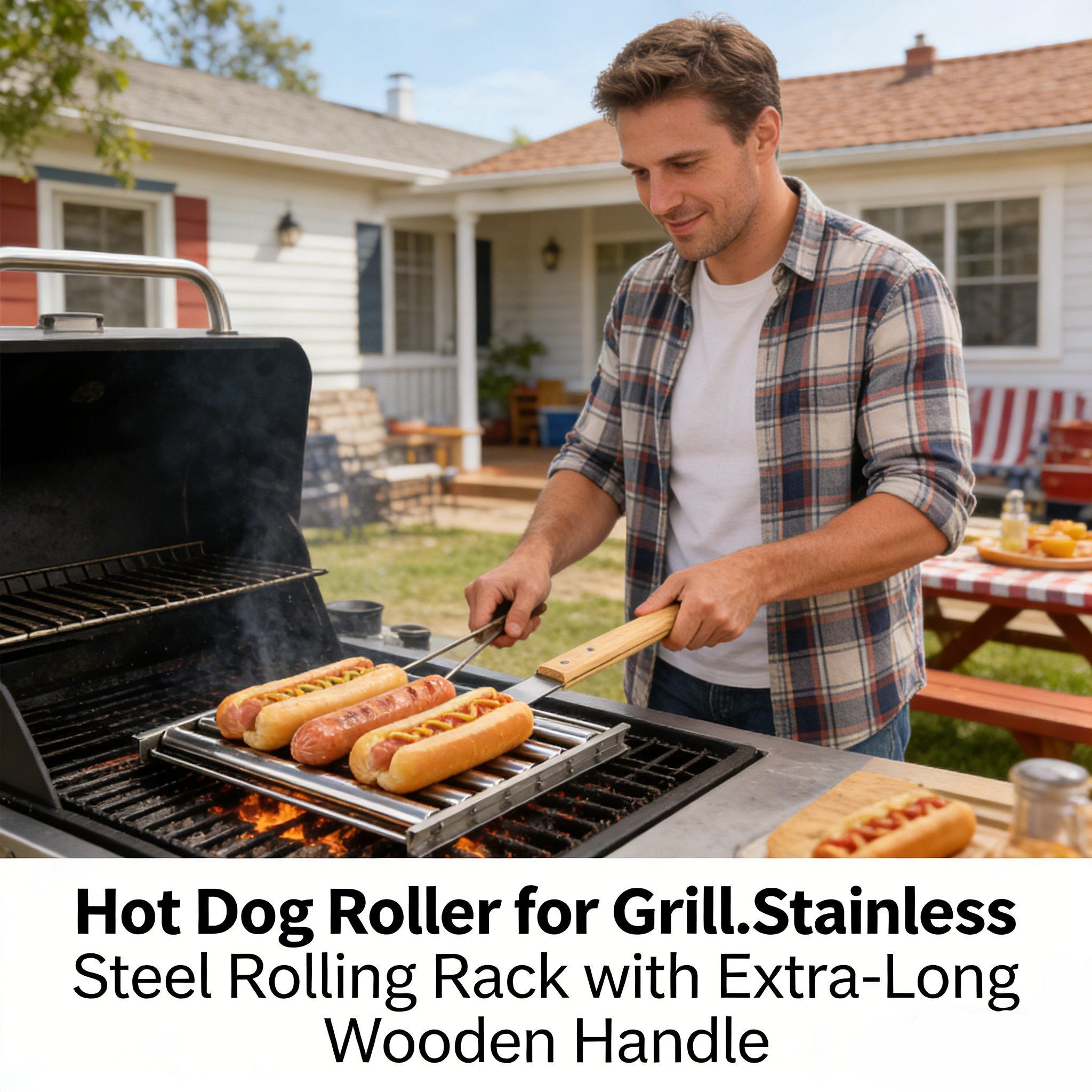 🌭 Hot Dog Roller for Grill