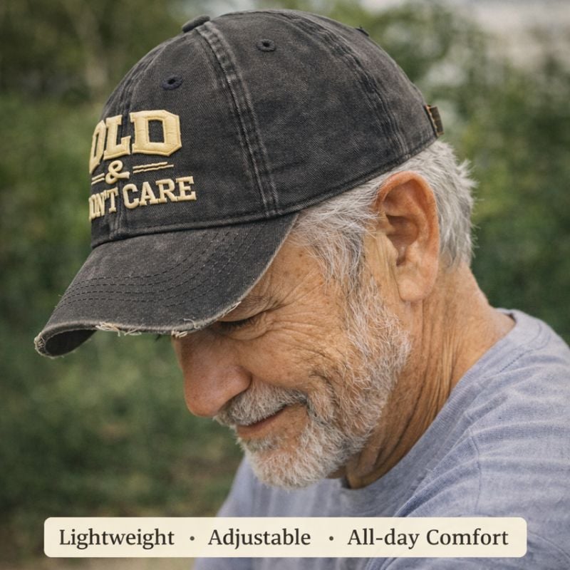 🔥LAST DAY 49% OFF🧢  Distressed “OLD & DON’T CARE” Cap