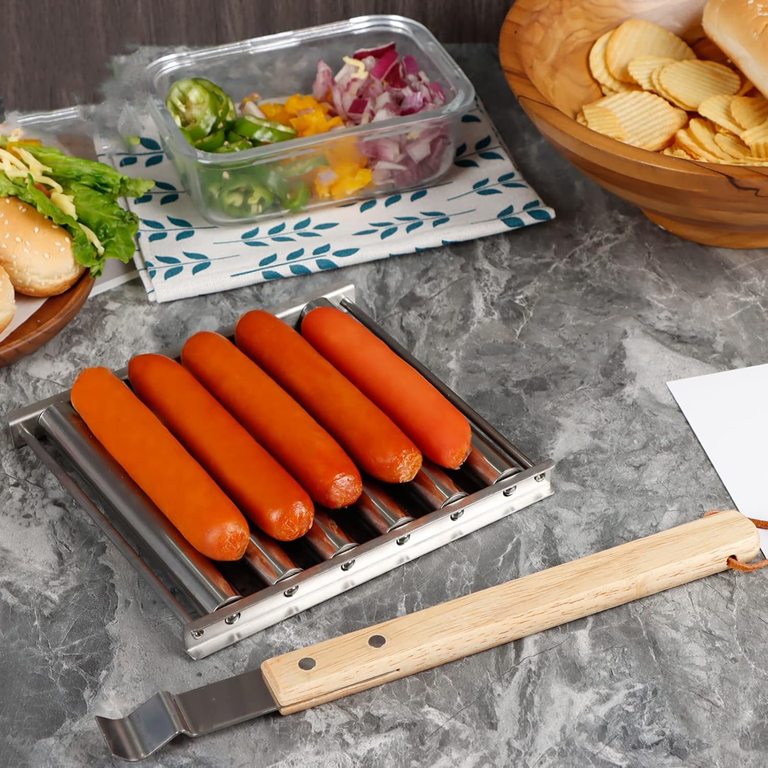 🌭 Hot Dog Roller for Grill