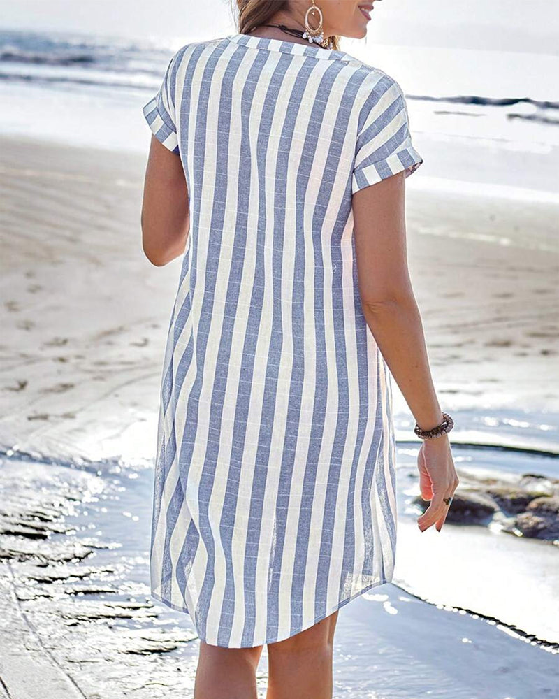Elegant elegant striped dress