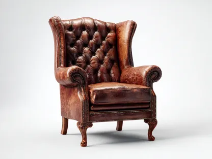 Sillón de piel con estructura de madera 88x95x110 cm - marrón - diseño clásico-Roomgohome