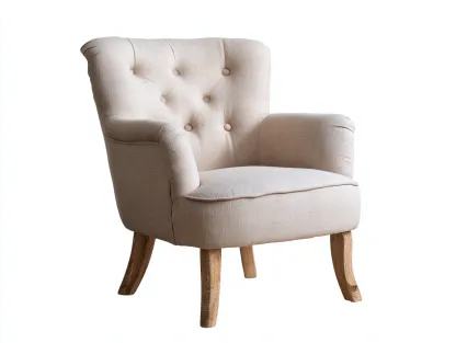 Sillón de tela beige 78x82x90 cm diseño moderno sillón individual salón-Roomgohome