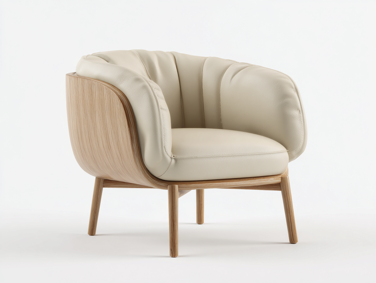 Sillón de tela beige 82x80x78 cm diseño moderno sillón individual salón-Roomgohome