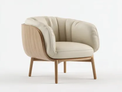 Sillón de tela beige 82x80x78 cm diseño moderno sillón individual salón-Roomgohome