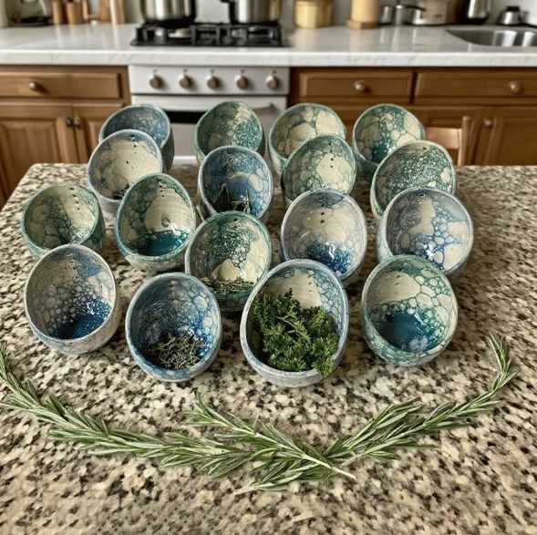 🔥100% Handmade Earthenware Herb/Coriander Stripper