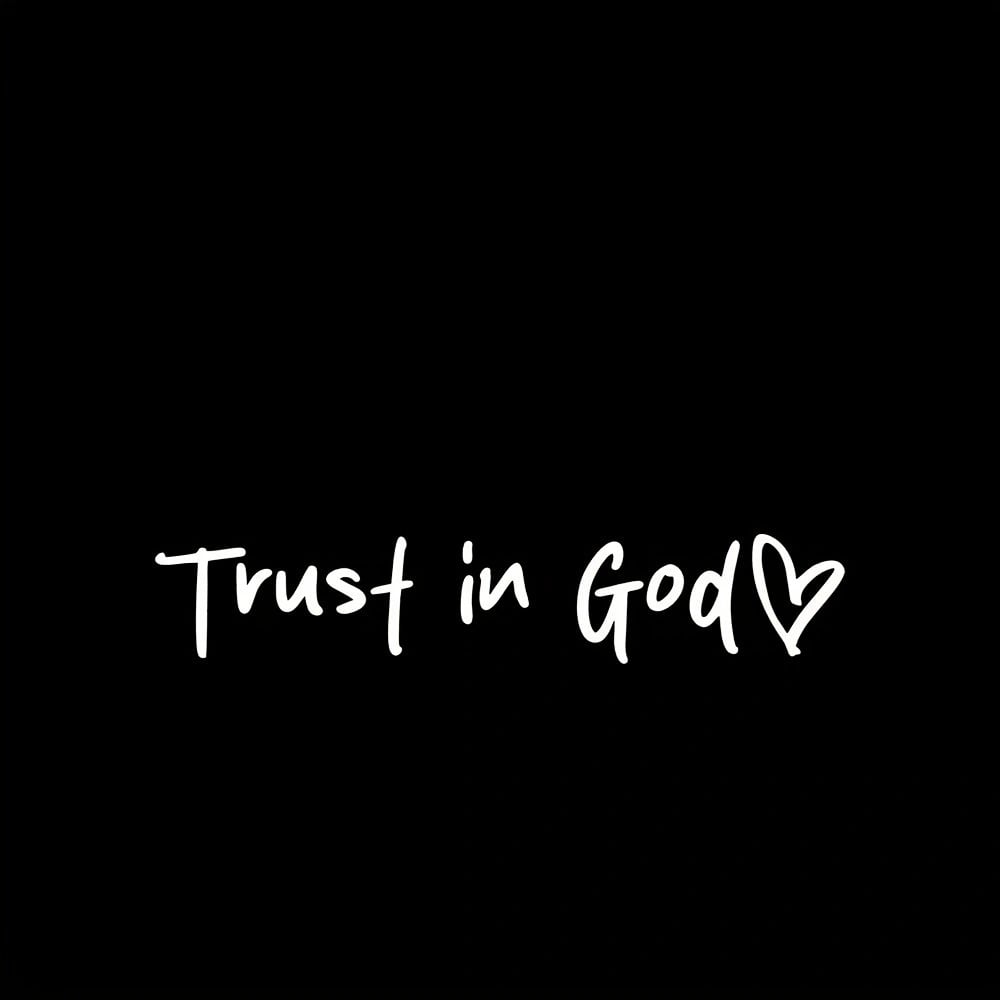 Trust in God Car Rearview Mirror Sticker, Ideal Christian Gift🎁