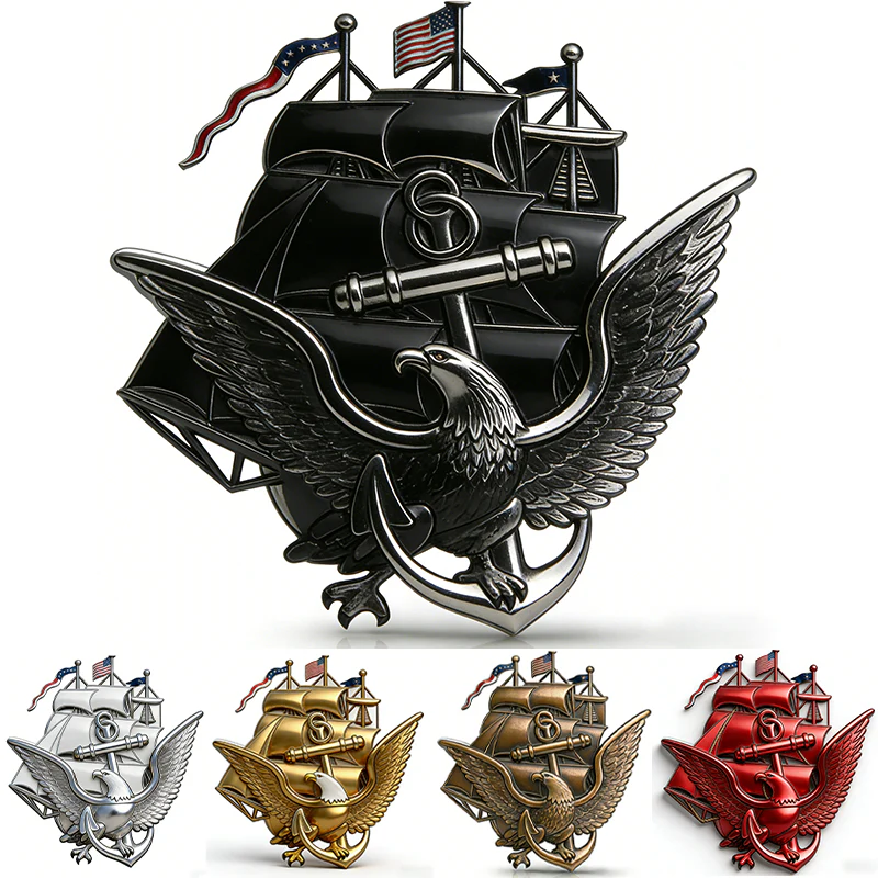 250th Anniversary U.S. NAVY Metal Car Emblem