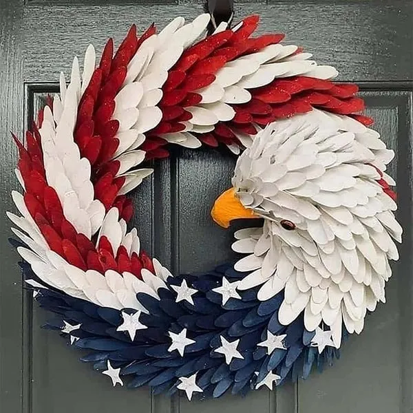🔥Handmade U.S Eagle 250th Anniversary Patriotic Wreath💖BUY 2 FREE SHIPPING