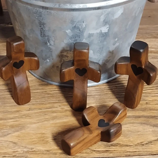 ✝️100% Handmade Wooden Cross My Heart(James Bottoms Handmade®)
