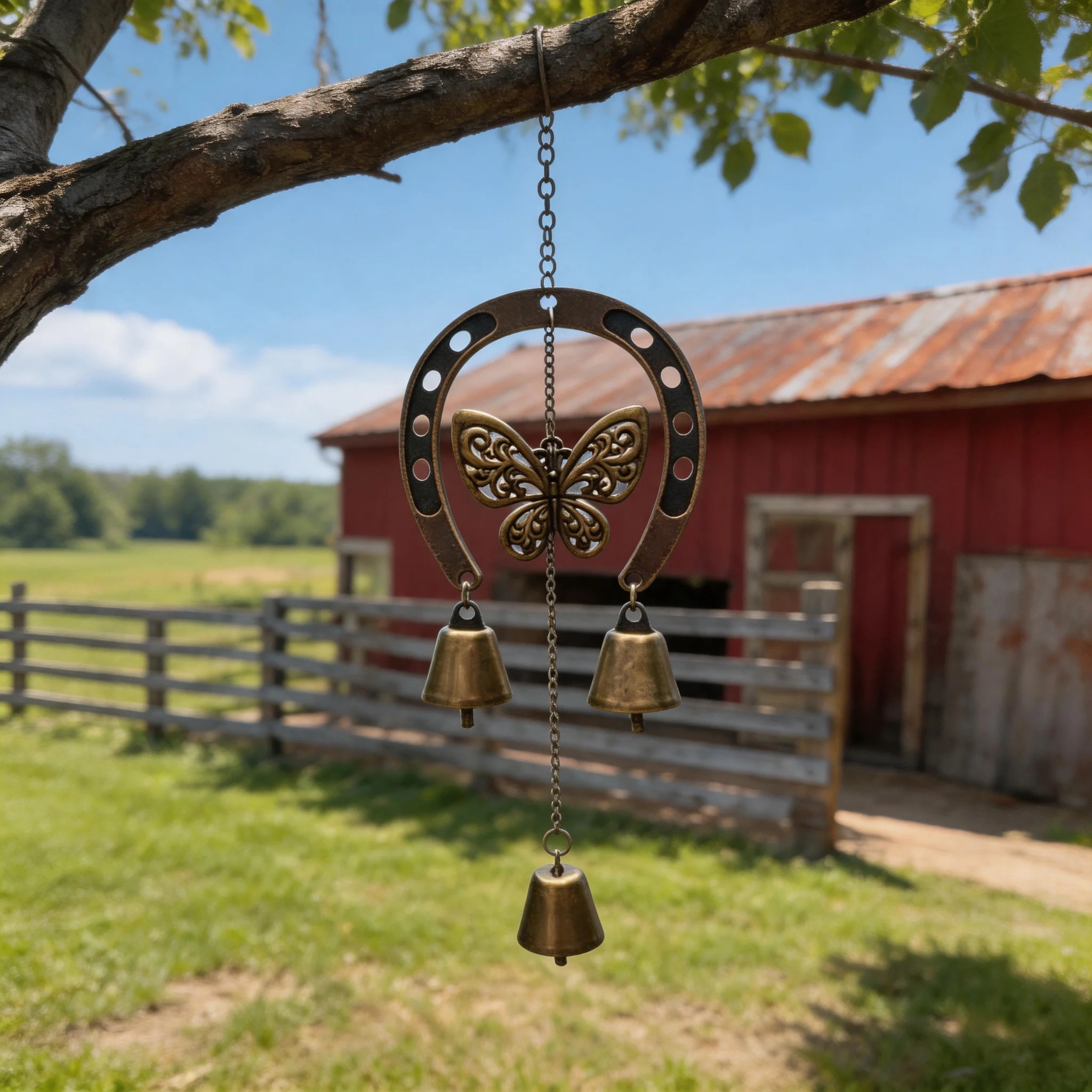100% Handmade Horseshoe Butterfly Wind Chime❤🐎 (Handmade by Jordan Maynard®)