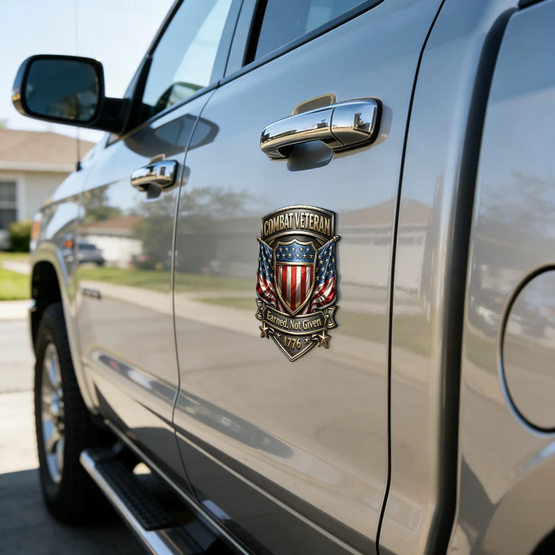 Combat Veteran Car Badge