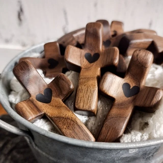 ✝️100% Handmade Wooden Cross My Heart(James Bottoms Handmade®)