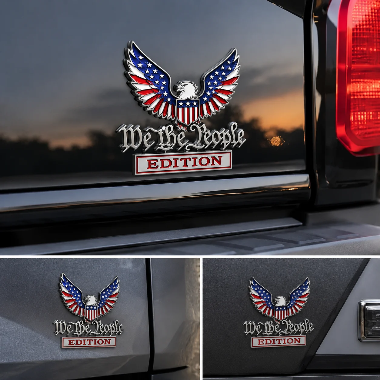 We The People Patriot Eagle Edition Car Emblem Metal Badge - Buy 3 Get Extra 20% Off & Free Shipping
