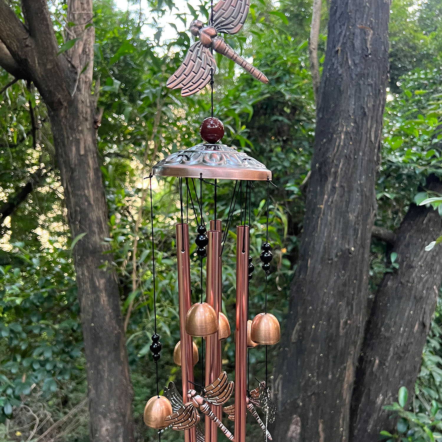 🐢🐘🦋Pure hand-made Copper animal wind chimes collection 
