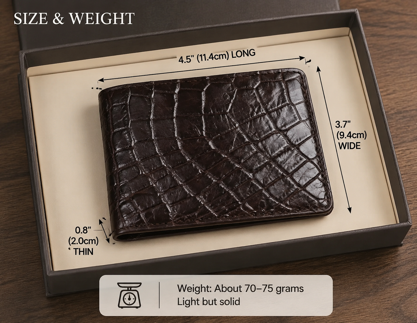 🏆𝑭𝑳𝑨𝑺𝑯 𝑺𝑨𝑳𝑬 60% 𝑶𝑭𝑭-Handmade Genuine Alligator mississippiensis Wallet (Handmade by Jordan Maynard®)