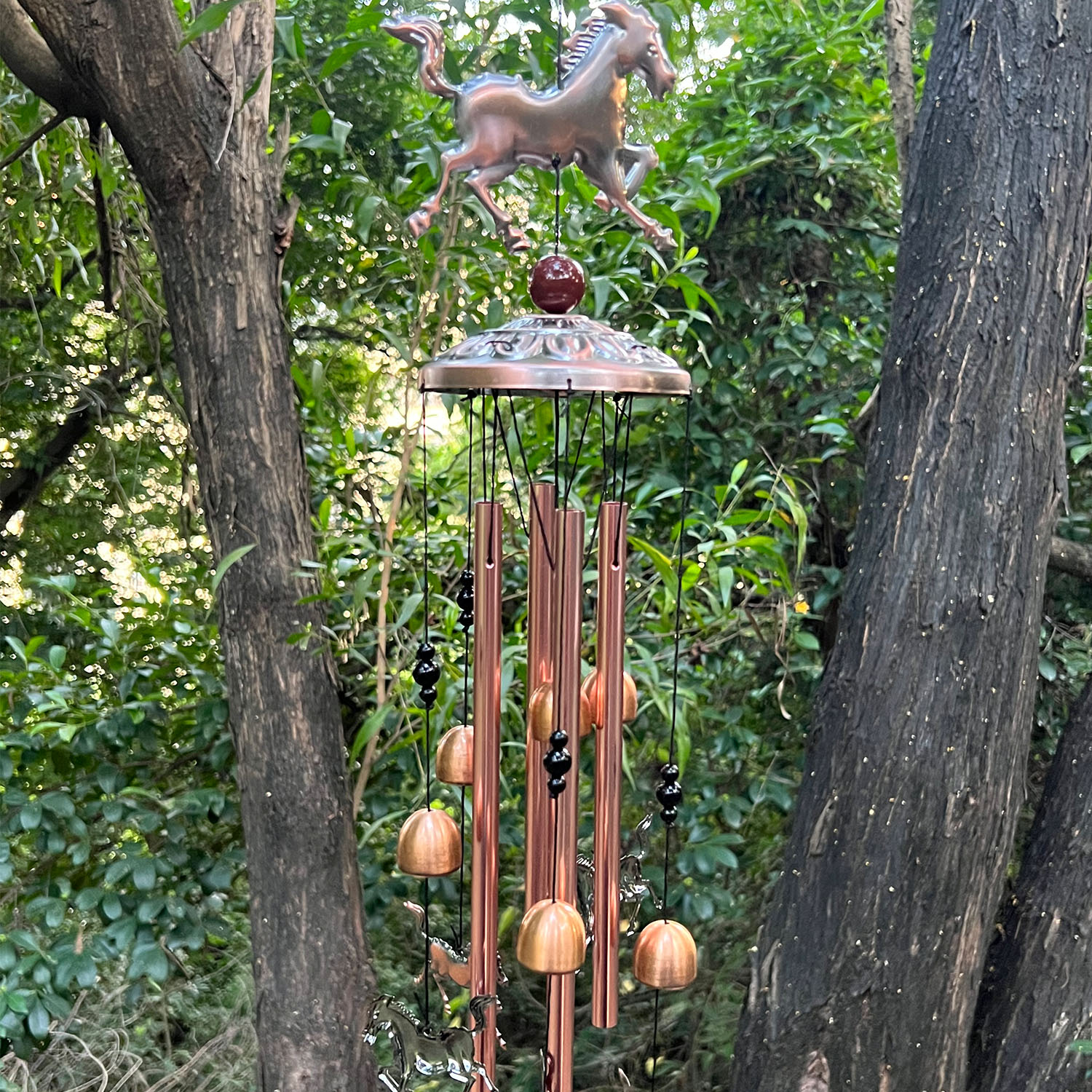 🐢🐘🦋Pure hand-made Copper animal wind chimes collection 
