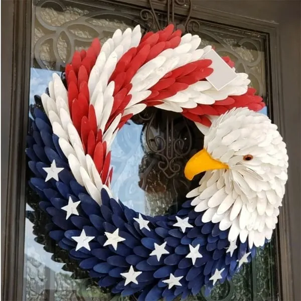 🔥Handmade U.S Eagle 250th Anniversary Patriotic Wreath💖BUY 2 FREE SHIPPING