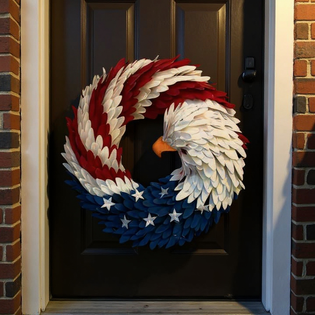 Handmade U.S Eagle 250th Anniversary Patriotic Wreath💖BUY 2 FREE SHIPPING