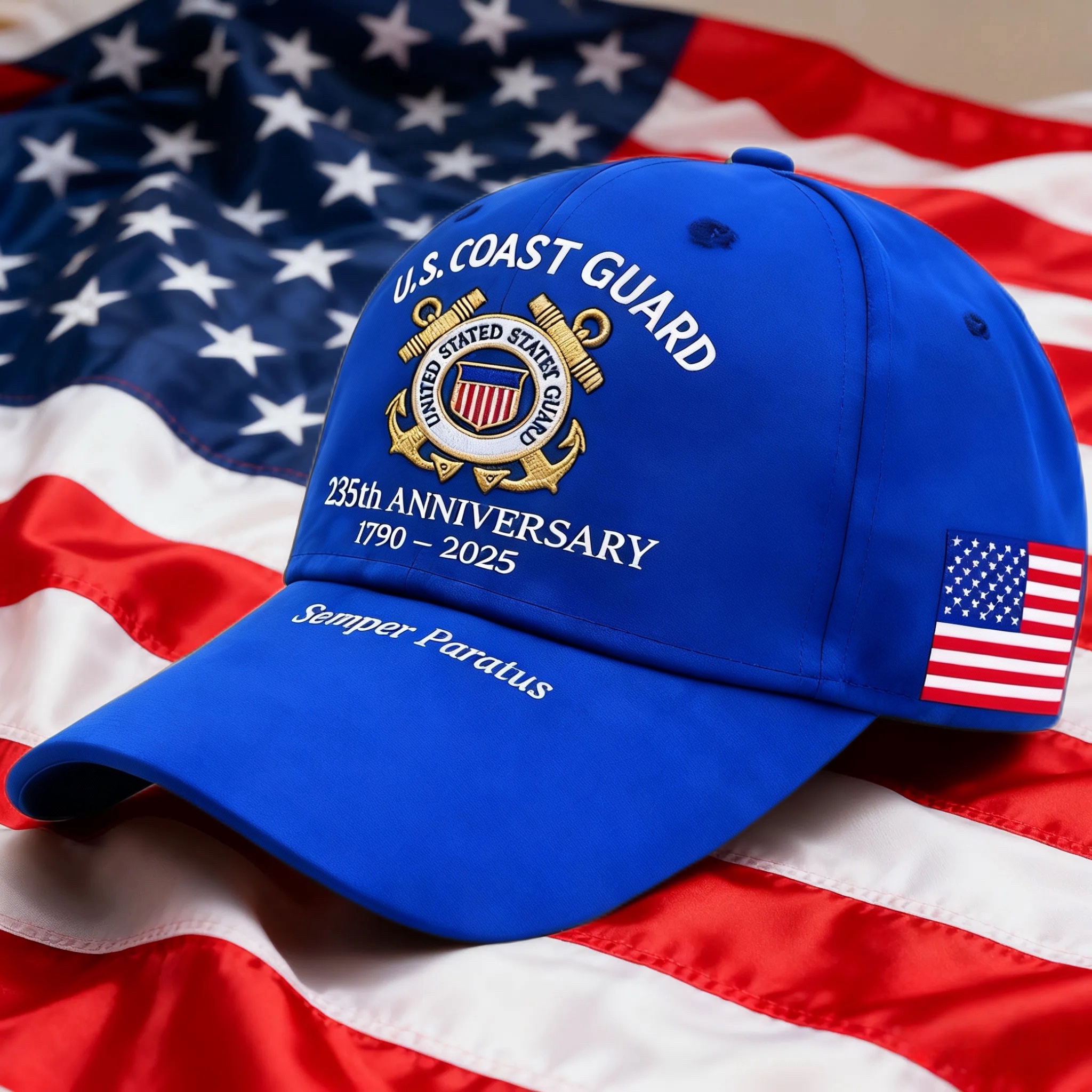 🚤 U.S. Coast Guard 235th Anniversary Commemorative Cap🎁With 1 Free USCG Coin 🪙-Buy More Save More