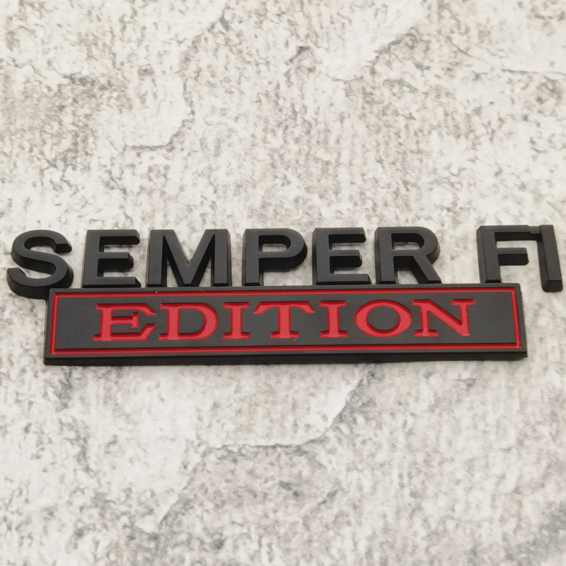 SEMPER FI EDITION Car Emblem Metal Badge