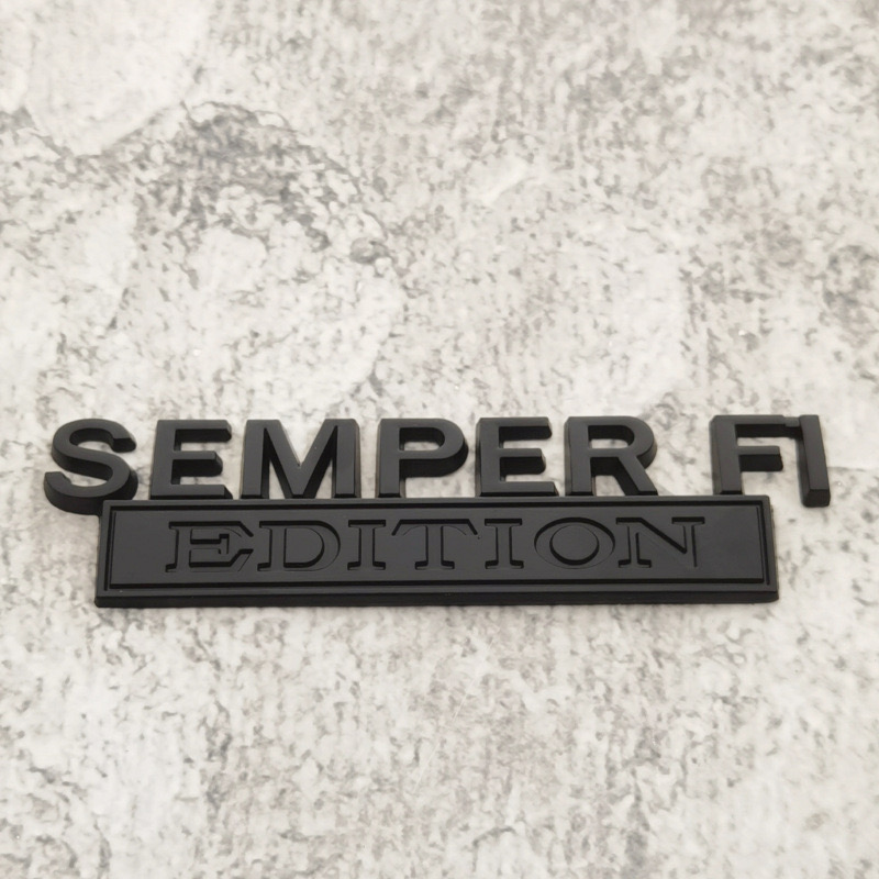 SEMPER FI EDITION Car Emblem Metal Badge