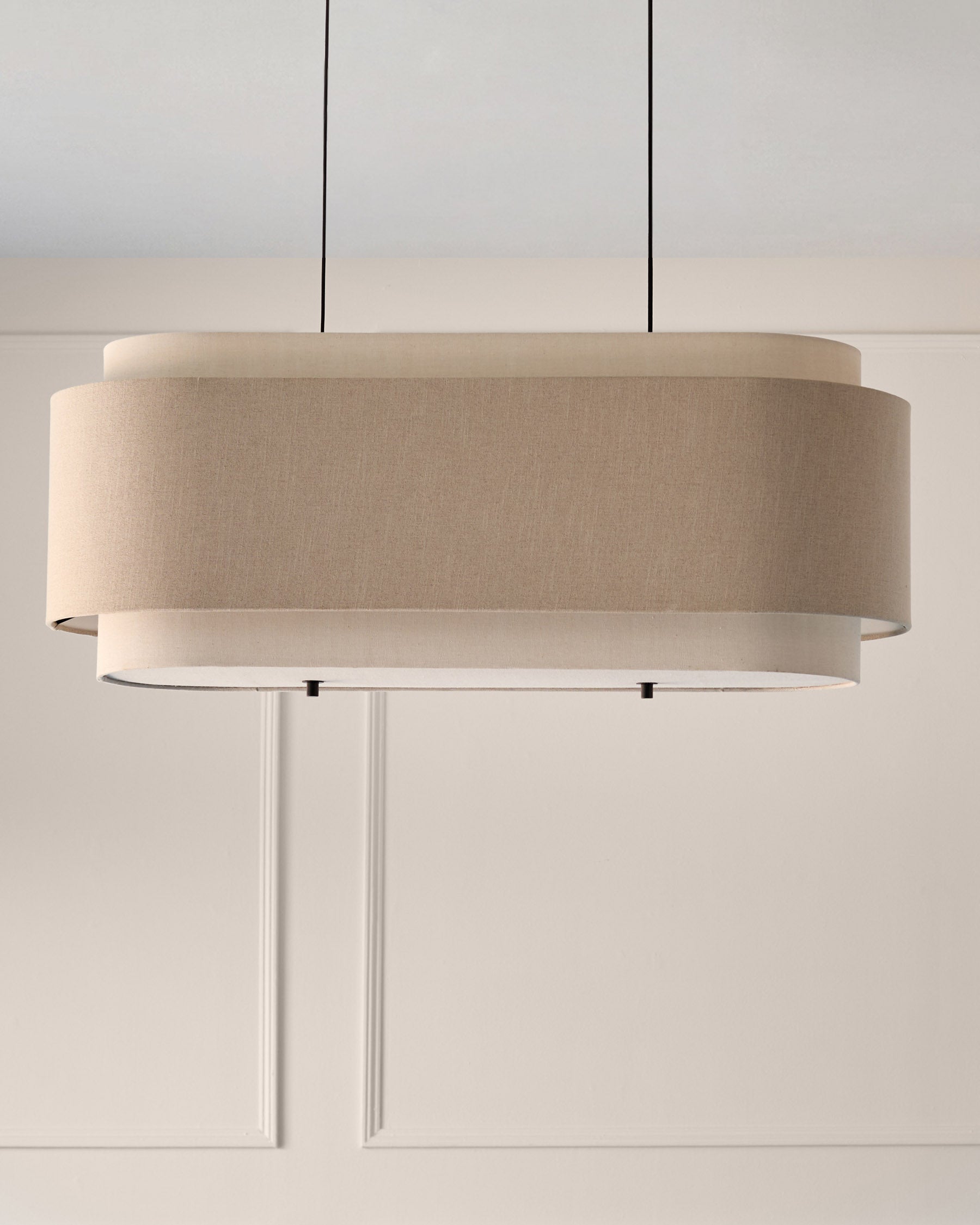 Double Layer Fabric Pendant Light