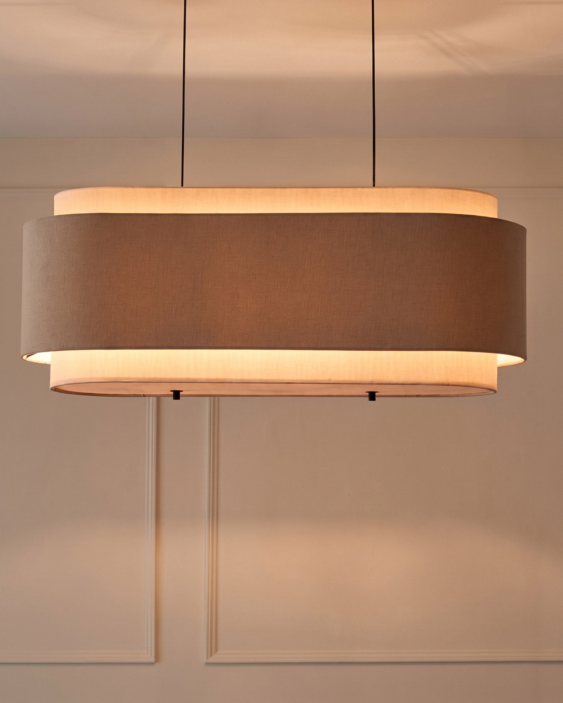 Double Layer Fabric Pendant Light