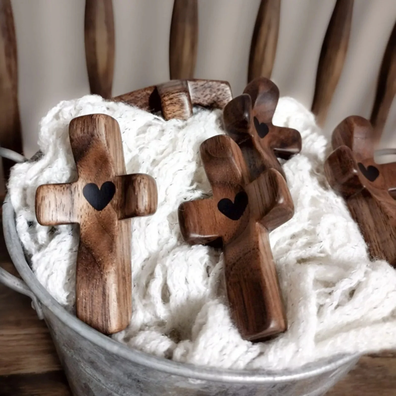 ✝️100% Handmade Wooden Cross My Heart(James Bottoms Handmade®)