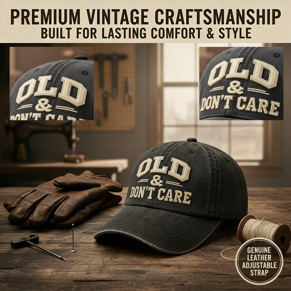 🔥Vintage Distressed"OLD & DON’T CARE"Cap