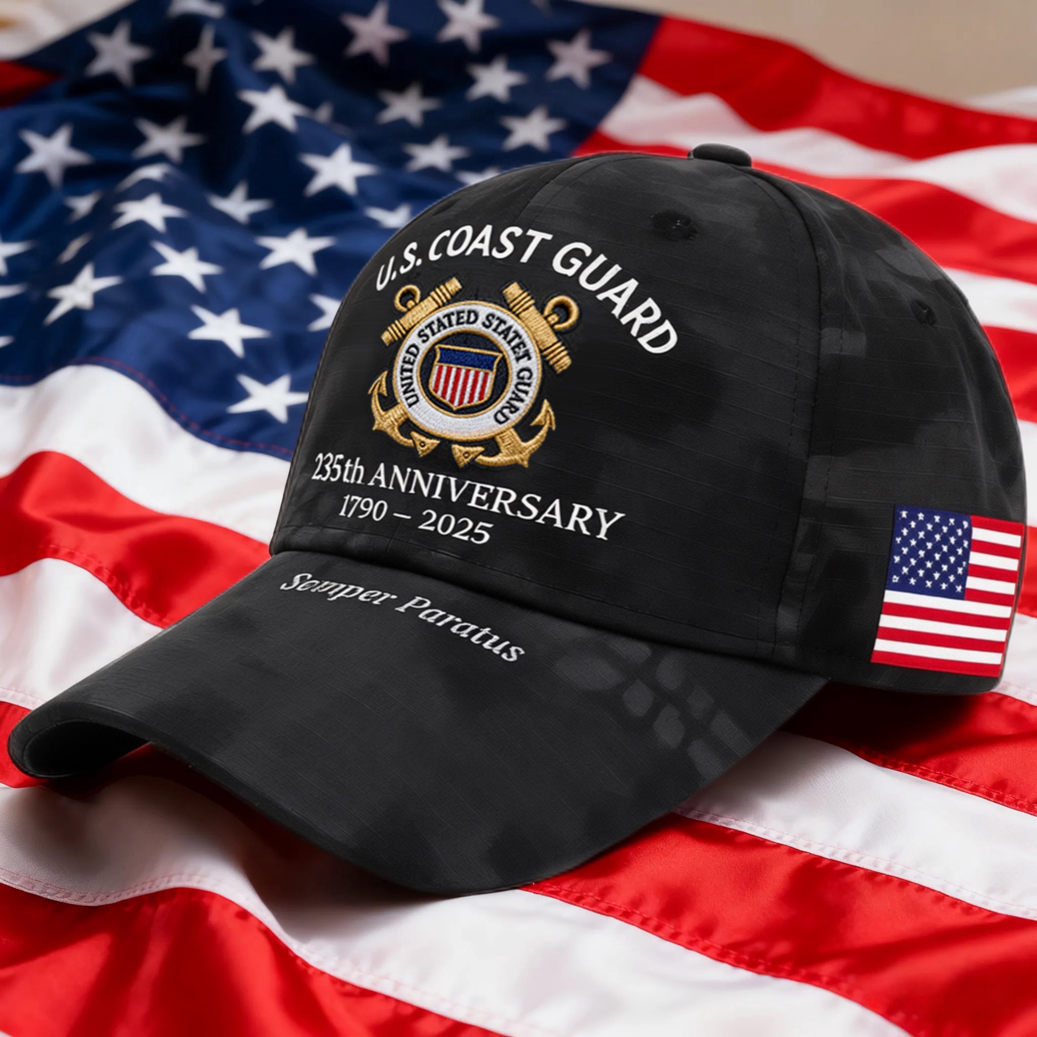 🚤 U.S. Coast Guard 235th Anniversary Commemorative Cap🎁With 1 Free USCG Coin 🪙-Buy More Save More