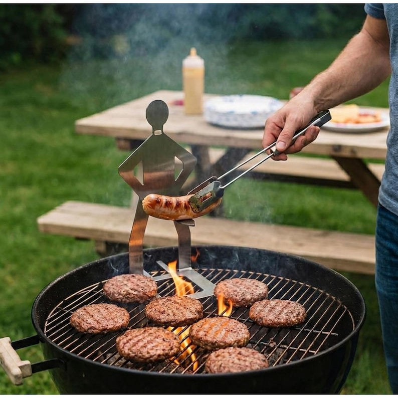 Funny BBQ Man HotDog Holders, Woman Or Man Shaped Sausage Holders, Barbeque Lover Gift, Hotdog Cooker, Grill Accessories, BBQ Tool Gift