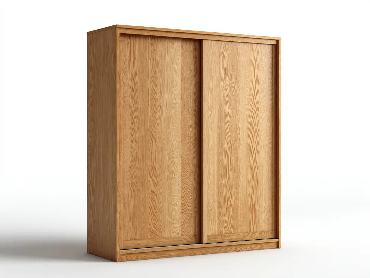 Kleiderschränke mit Schiebetüren-Holz-150x62x202 cm-Natur-Moderner Stil-Dengoloft