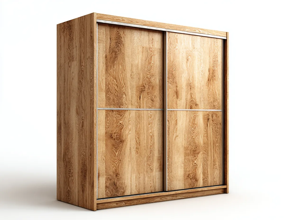 Kleiderschränke mit Schiebetüren-Holz-180x64x208 cm-Natur-Moderner Stil-Dengoloft