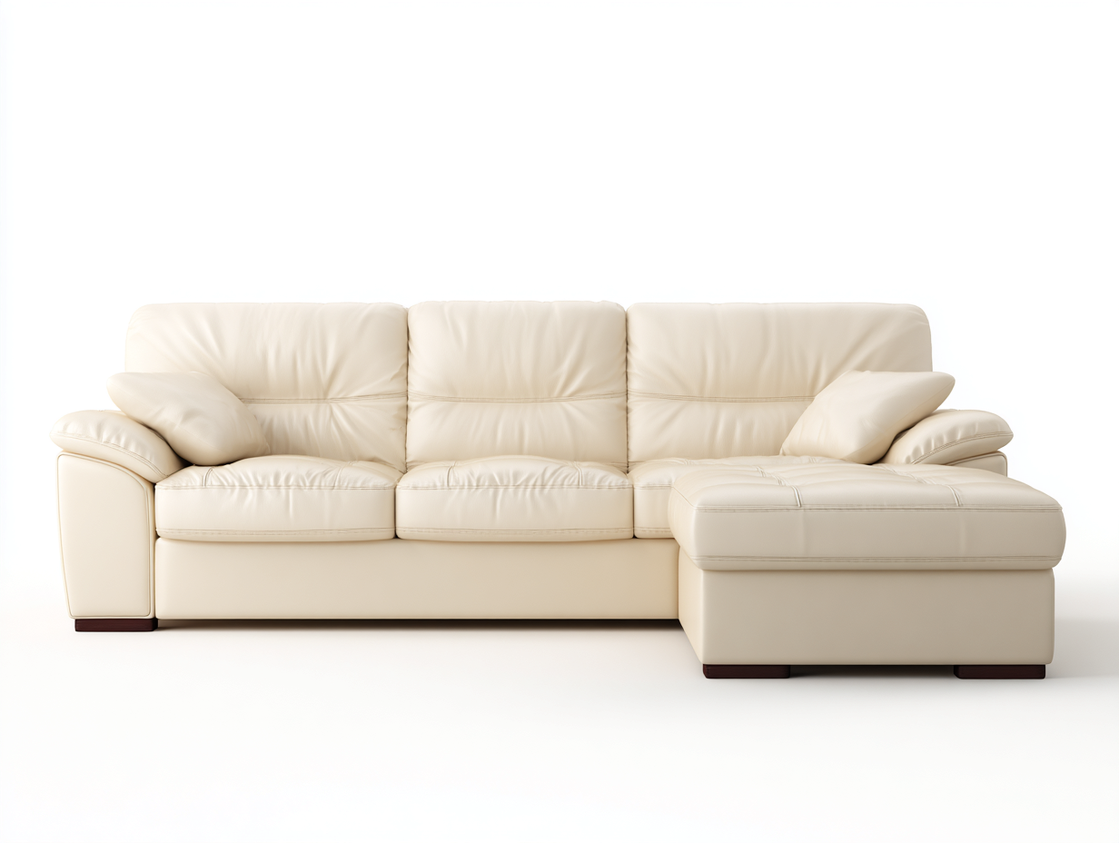 Sofás rinconeros piel sintética 260x160x85 cm beige moderno-Dengethaus