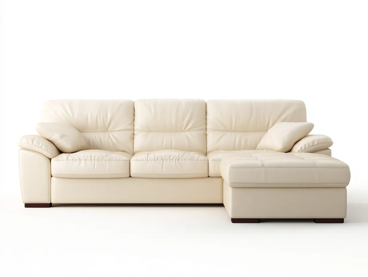 Sofás rinconeros piel sintética 260x160x85 cm beige moderno-Dengethaus