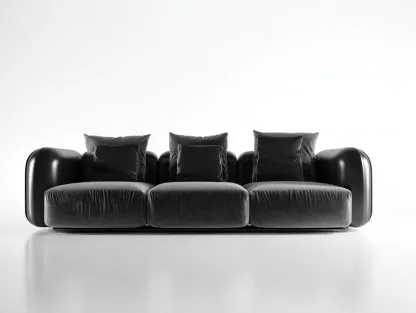 Sofás 3 plazas terciopelo gris oscuro 220x95x78 cm diseño moderno salón-Dengethaus