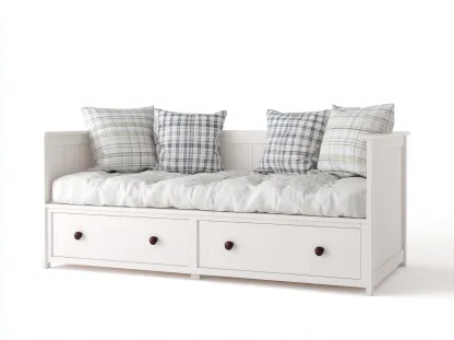 Sofás cama de madera con cajones 205x92x88 cm - blanco - diseño funcional para salón y dormitorio-Dengethaus