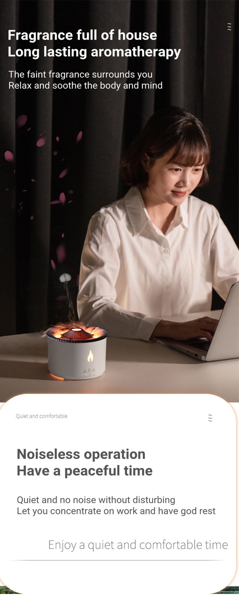 Ultrasonic Essential Oil Humidifier & Aroma Diffuser
